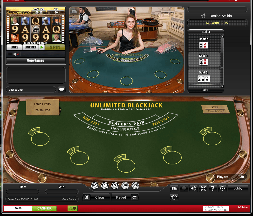 live casino online blackjack